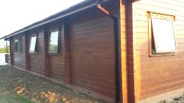 Solid timber lodge construction