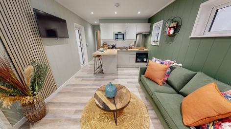 Camping pod interior